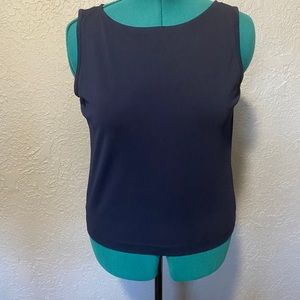Dark Navy Blue Shell Top Liz Claiborne Petite M